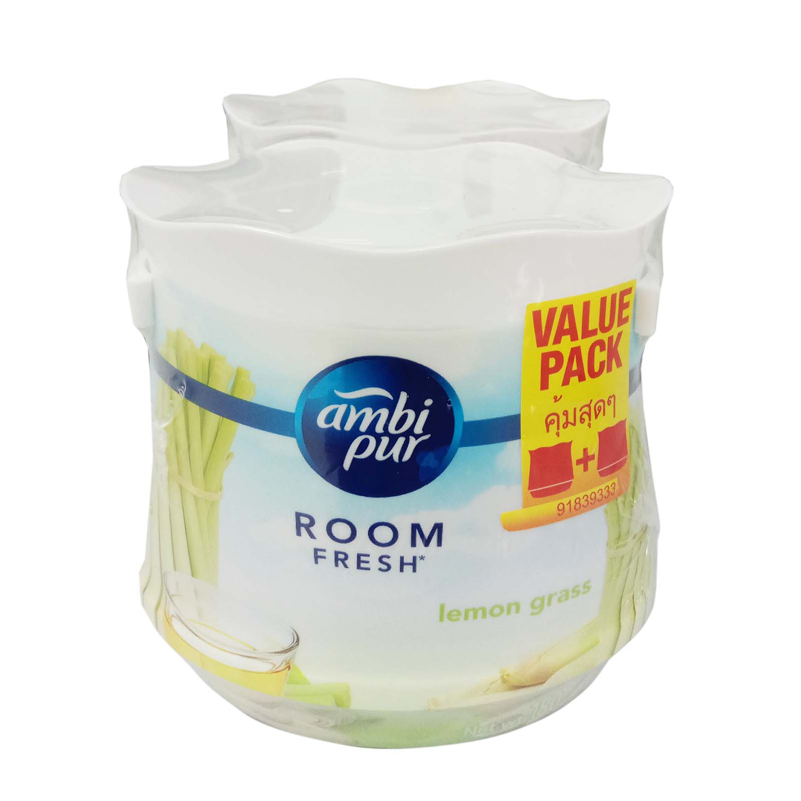 Ambi Pur Air Freshener Lemongrass Scent 180g x 2