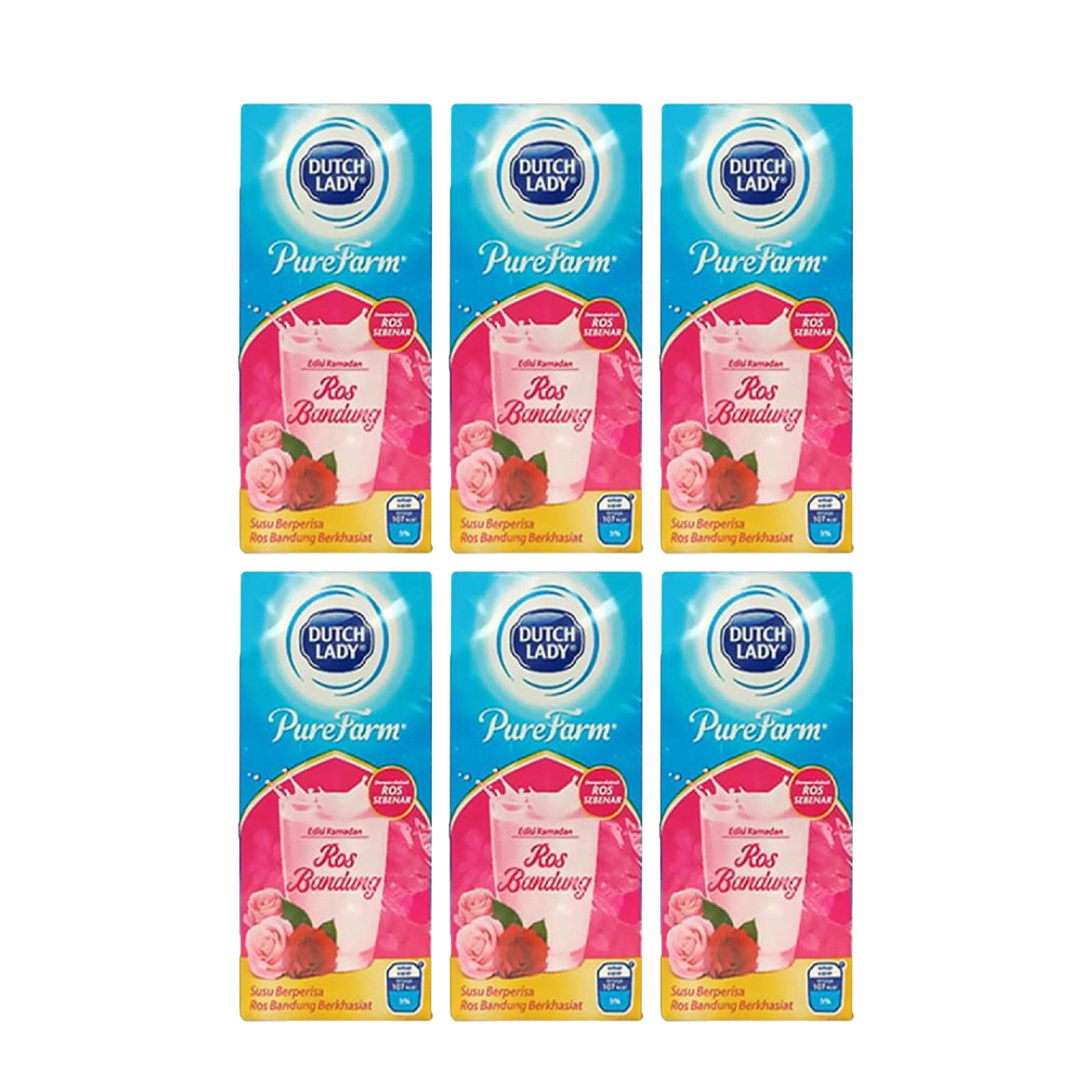Dutch Lady Rose Bandung UHT Milk 200ml x 6