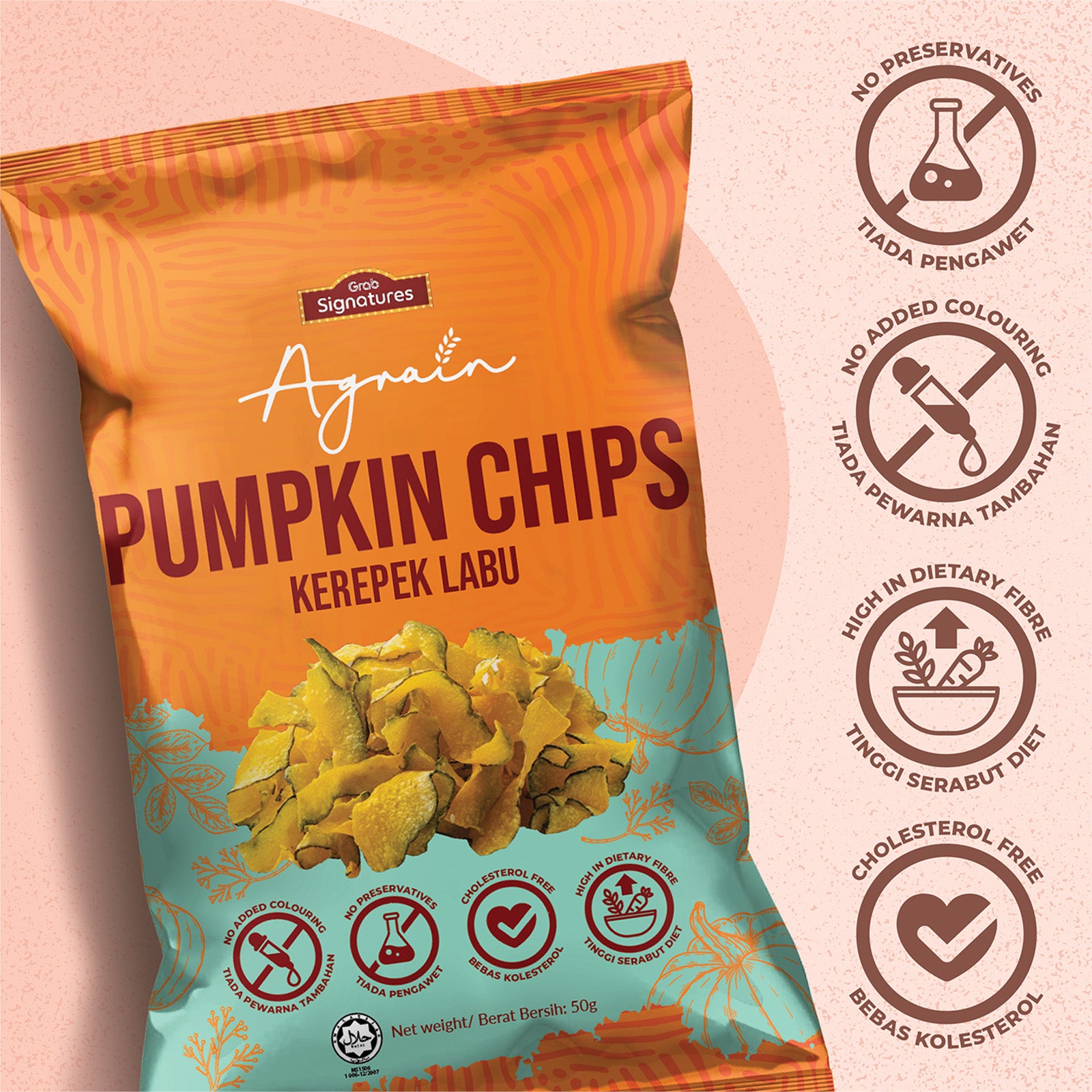 Grab Signatures x Agrain Pumpkin Chips 50g