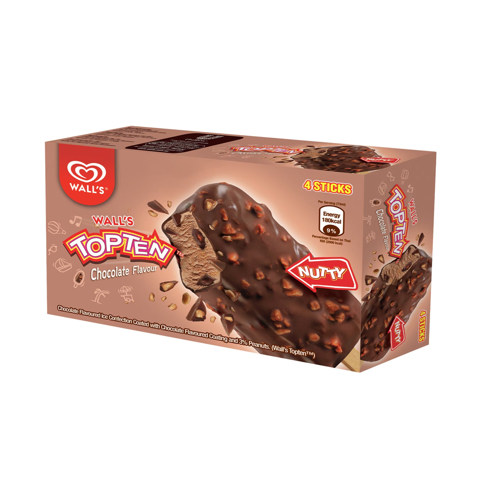 Walls Top Ten Chocolate Multipack 73ml x 4