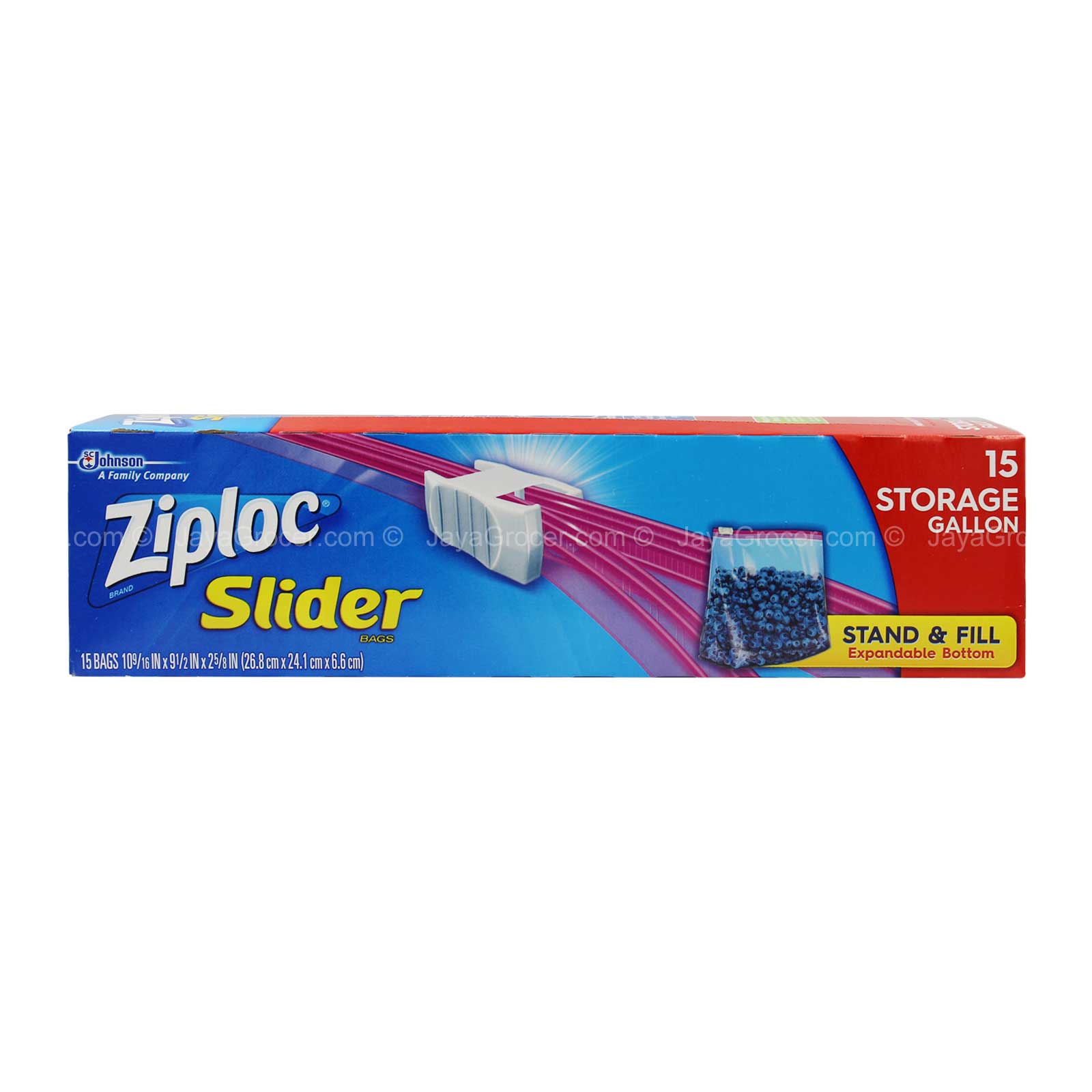 Ziploc slider storage gallon bag 15pcs/pack