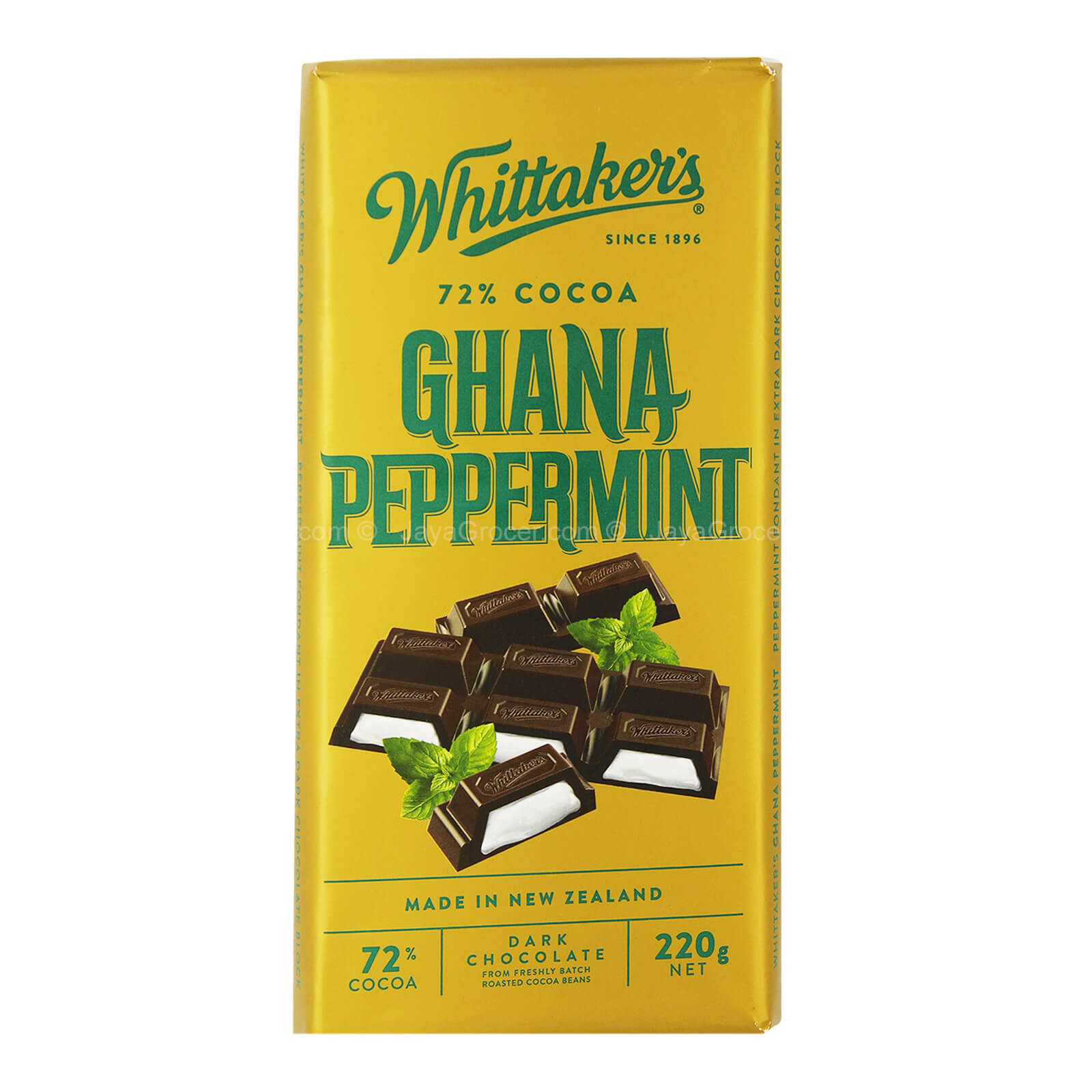 Whittaker’s Ghana Peppermint Dark Chocolate 220g