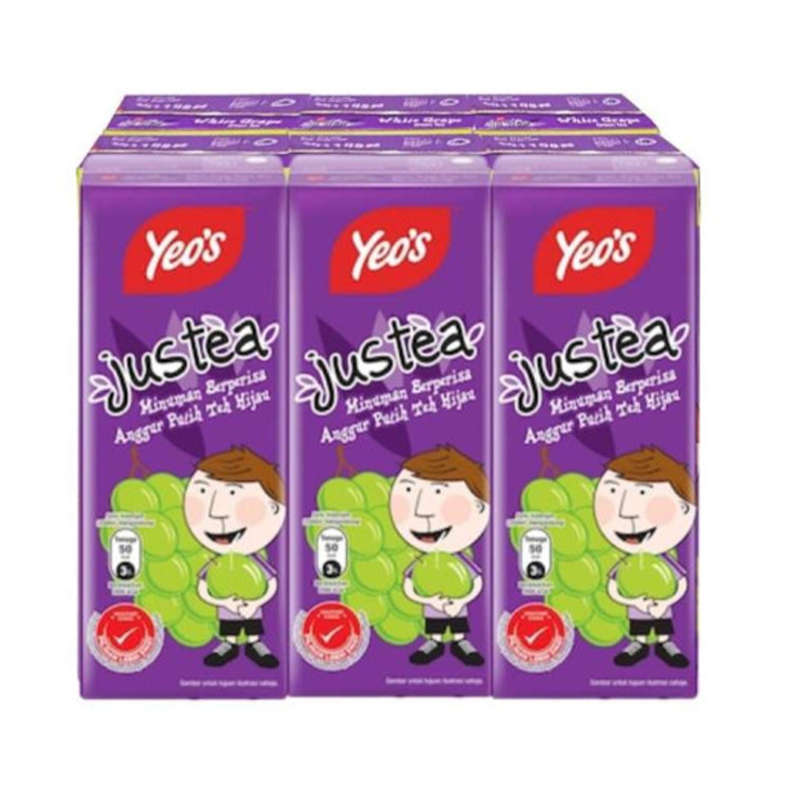 Yeo’s Justea White Grape Green Tea 250ml x 6
