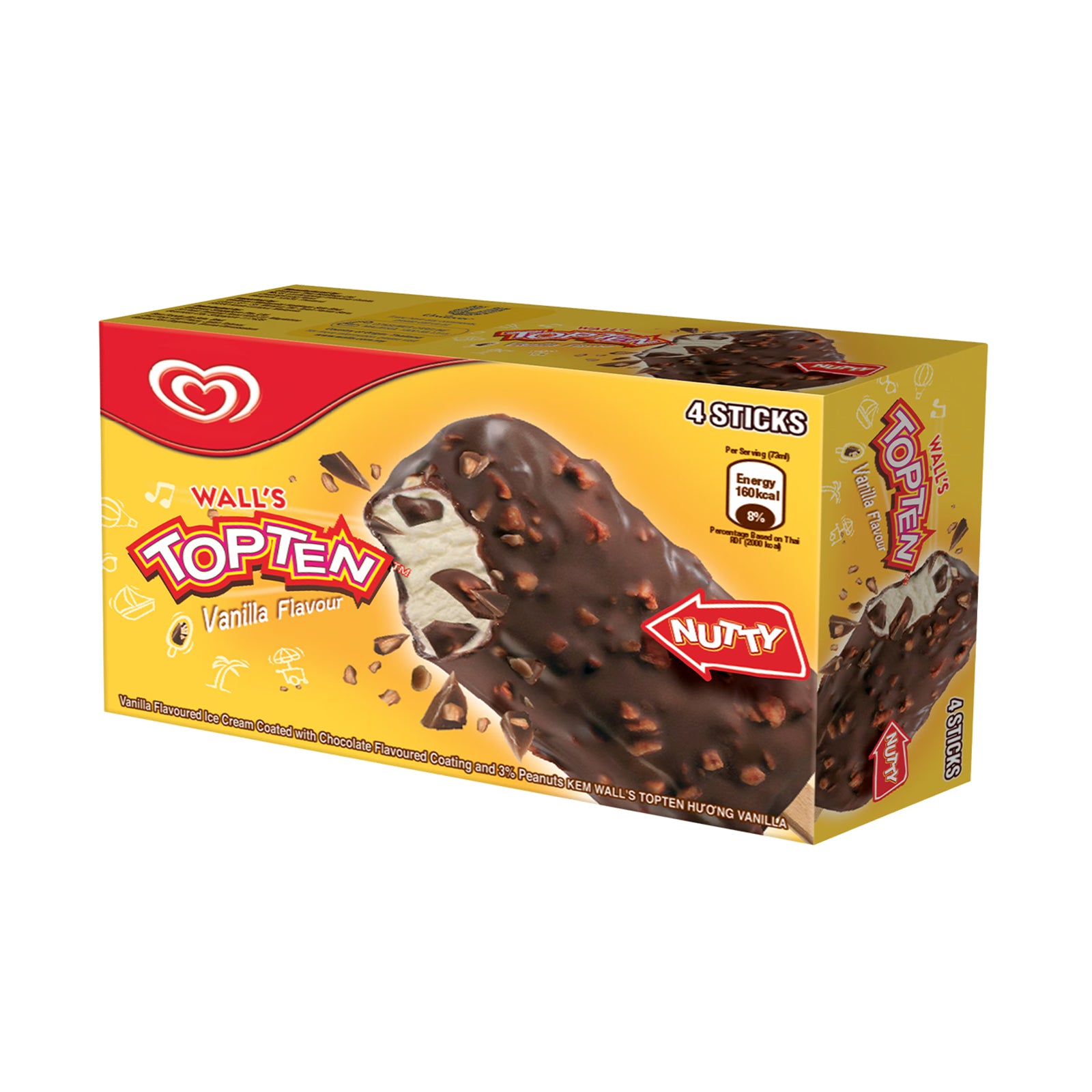 Wall’s Top Ten Vanilla Flavor Ice Cream 73ml x 4