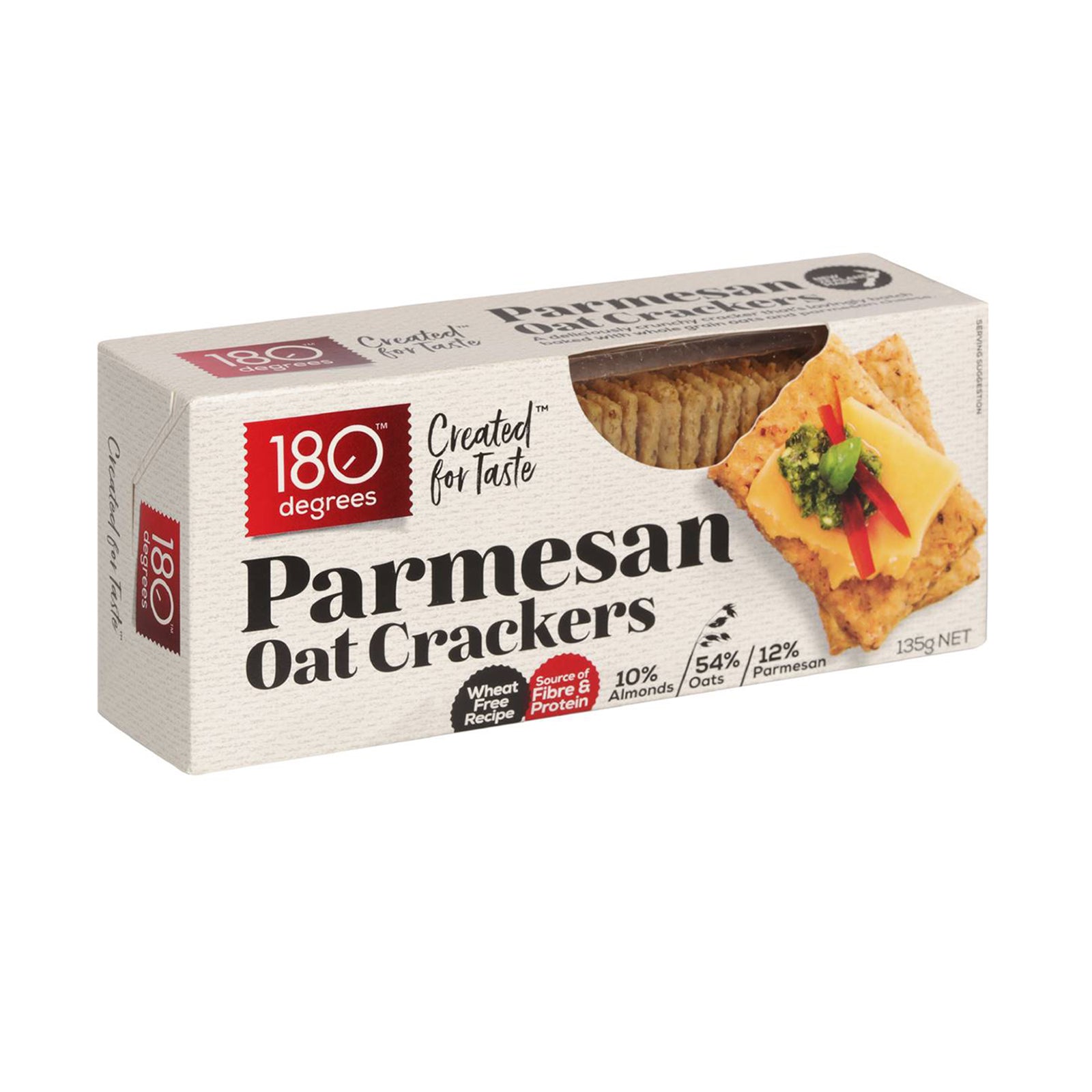 180 Degrees Oat Crackers Parmesan 135g