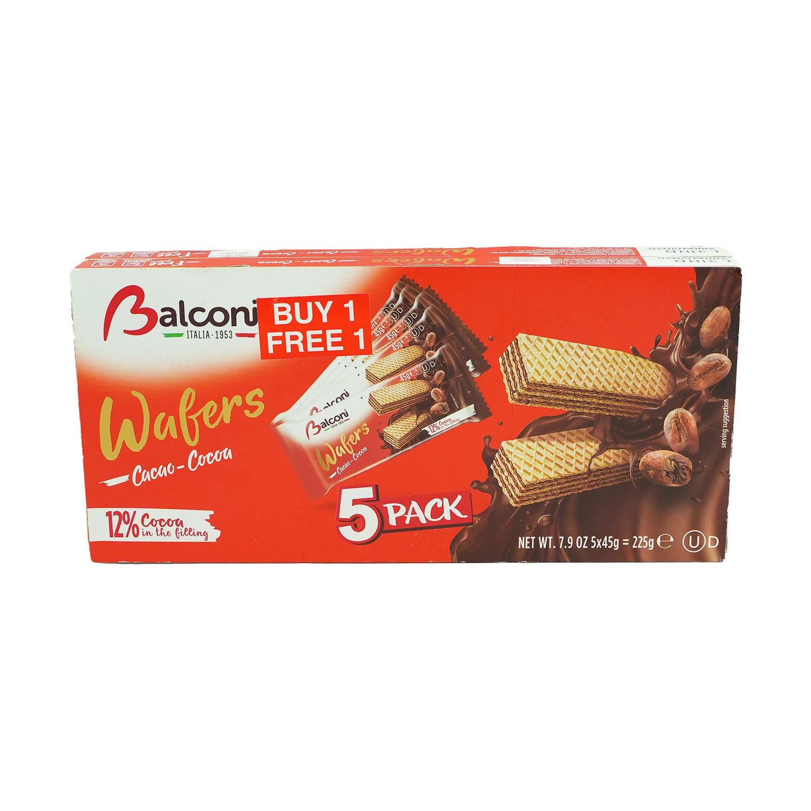 Balconi Cocoa Wafer Multipack 225g