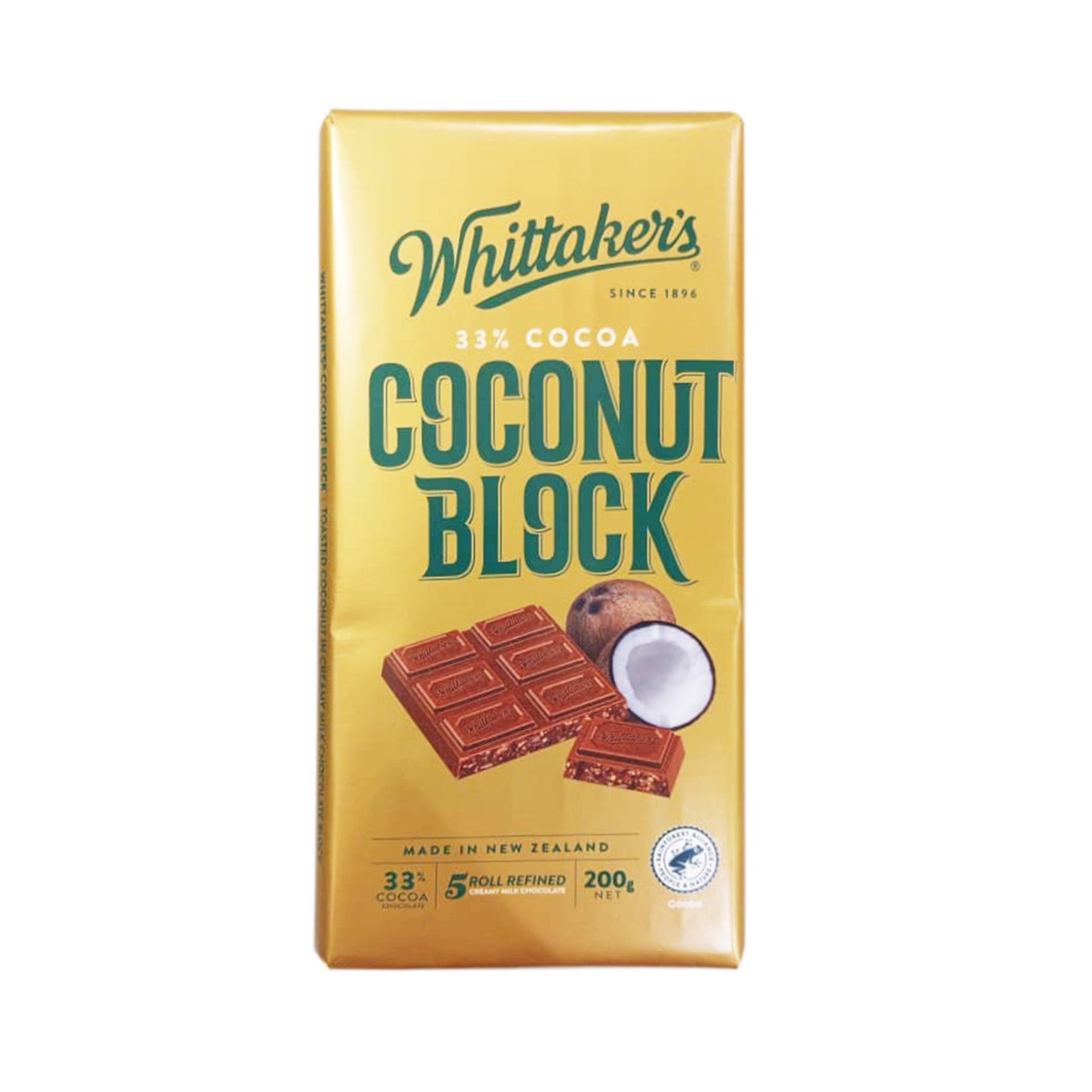 Whittaker’s Block Coconut Chocolate Bar 200g